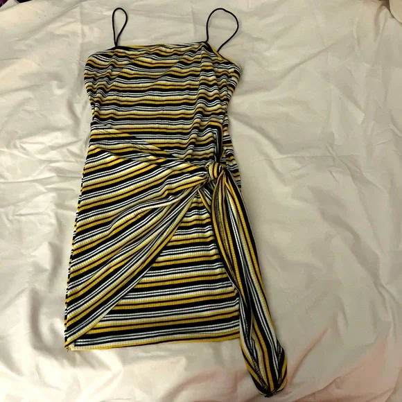 black and yellow striped mini dress Yellow Stripe Mini Dress - All Dresses main image 0